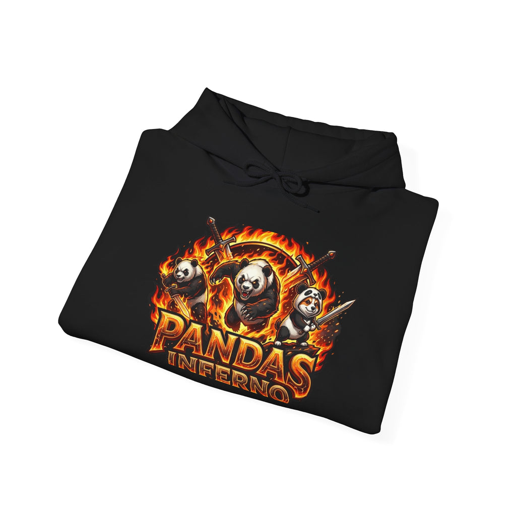 Pandas Inferno Hoodie — Fiery Panda Graphic Sweatshirt
