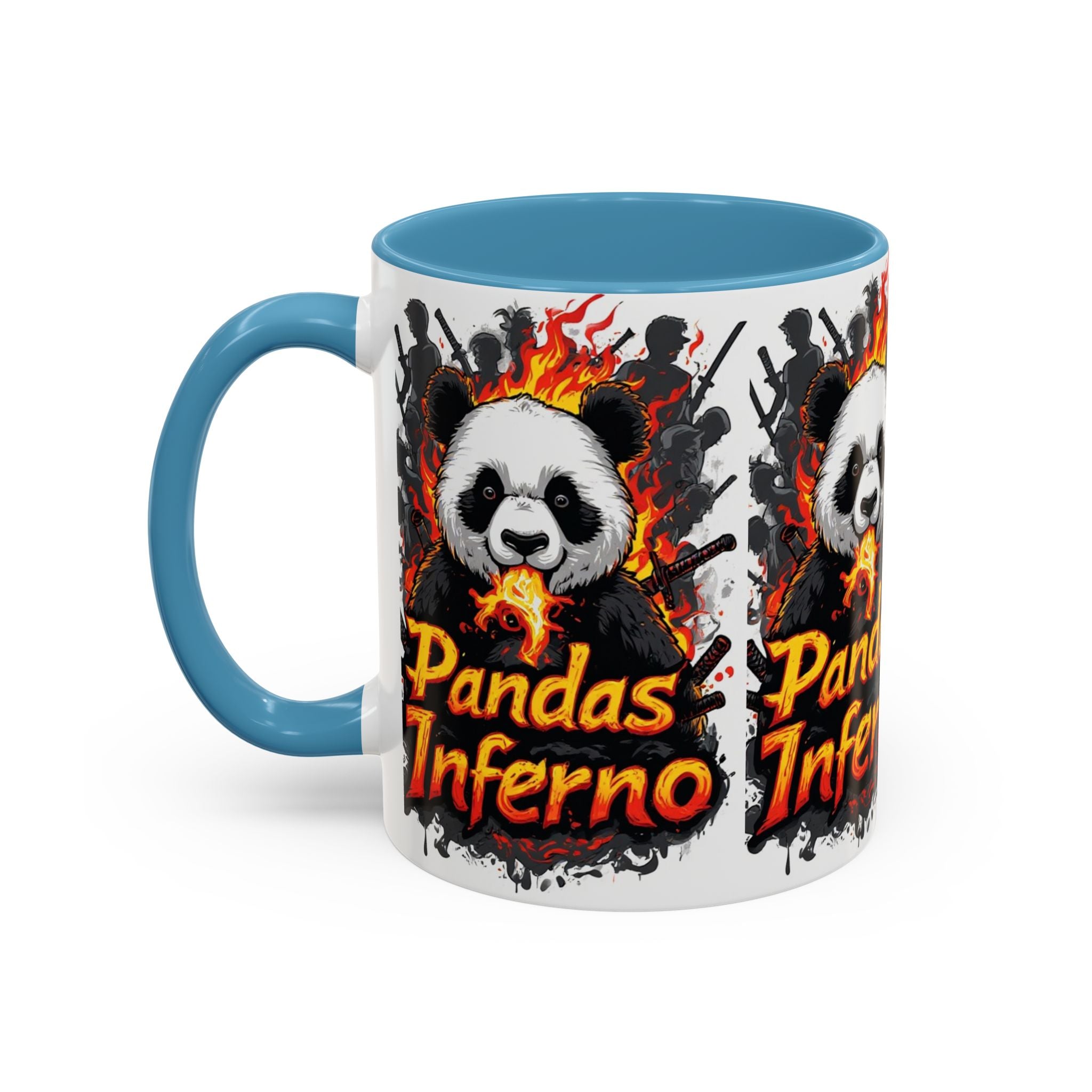 Pandas Inferno, Coffee Mug | Flaming Panda Illustration Accent Mug