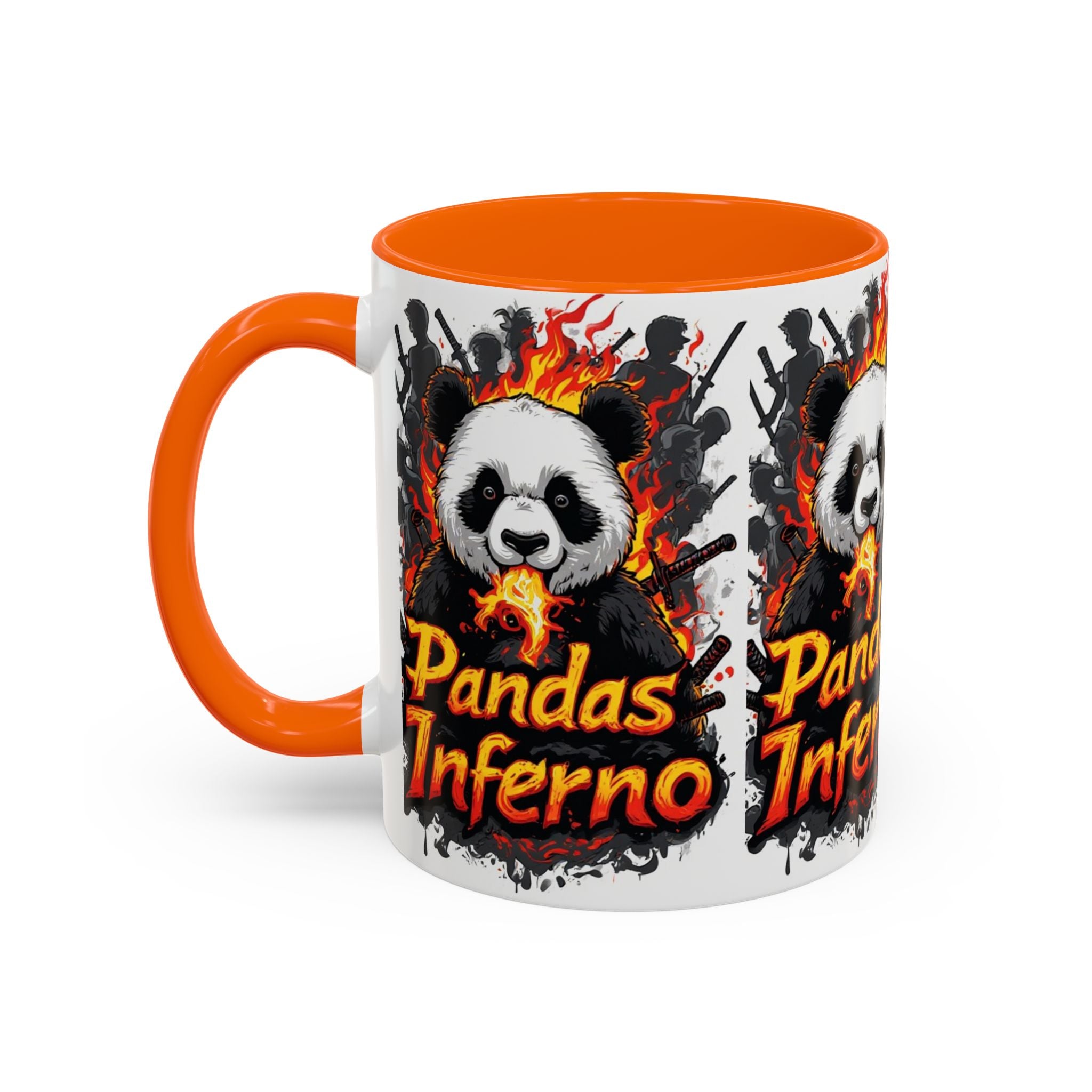 Pandas Inferno, Coffee Mug | Flaming Panda Illustration Accent Mug