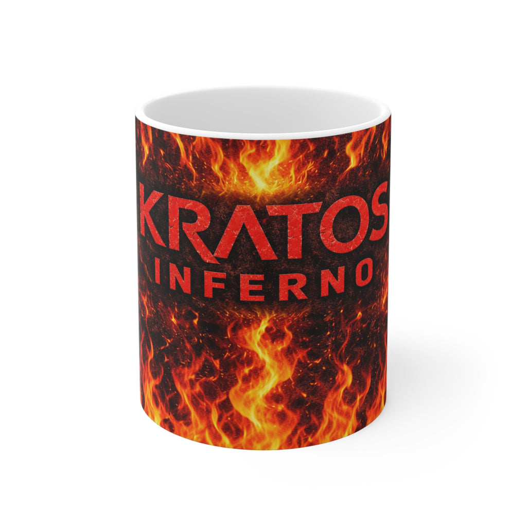 Kratos Inferno Mug | Fire Flames Ceramic Coffee Cup