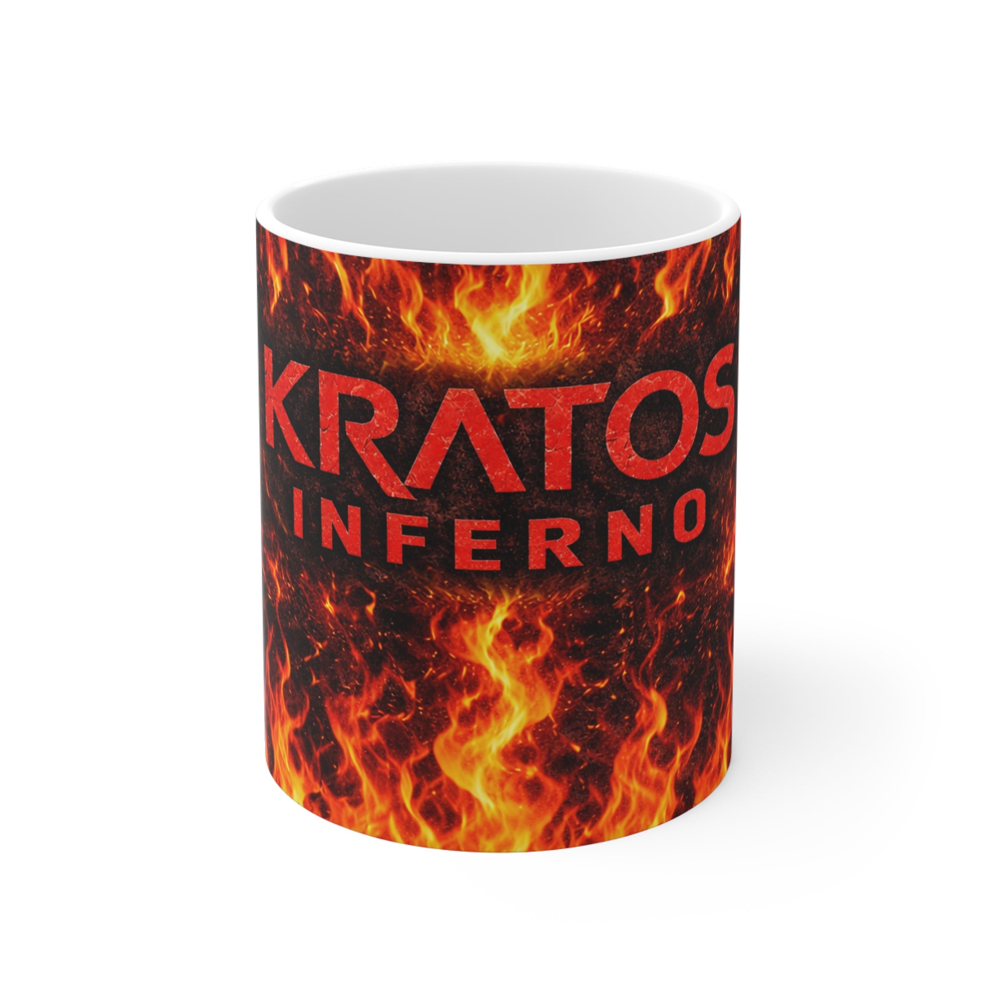 Kratos Inferno Mug | Fire Flames Ceramic Coffee Cup