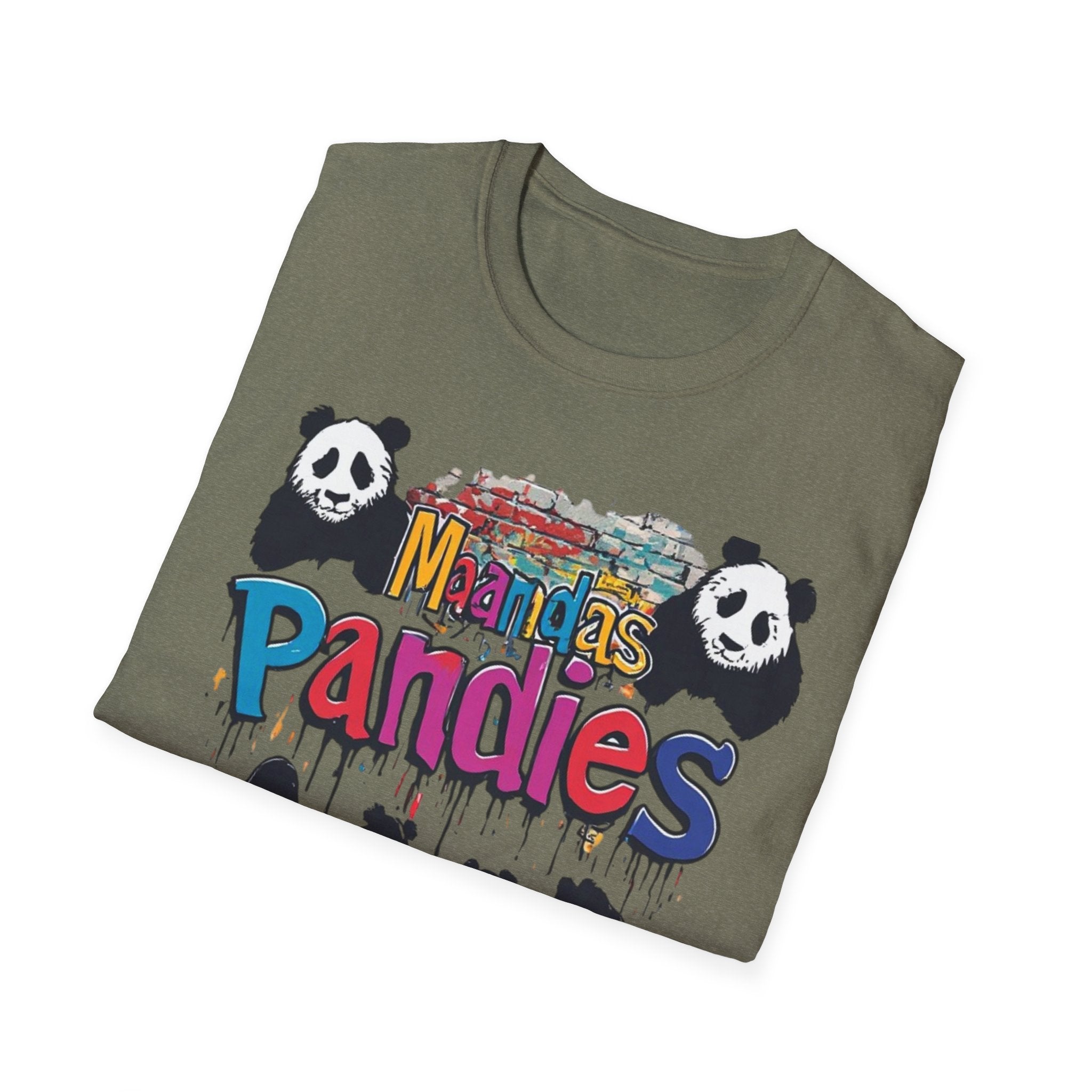 Mandas Pandies T-Shirt | Panda Graphic, Colorful Street Art