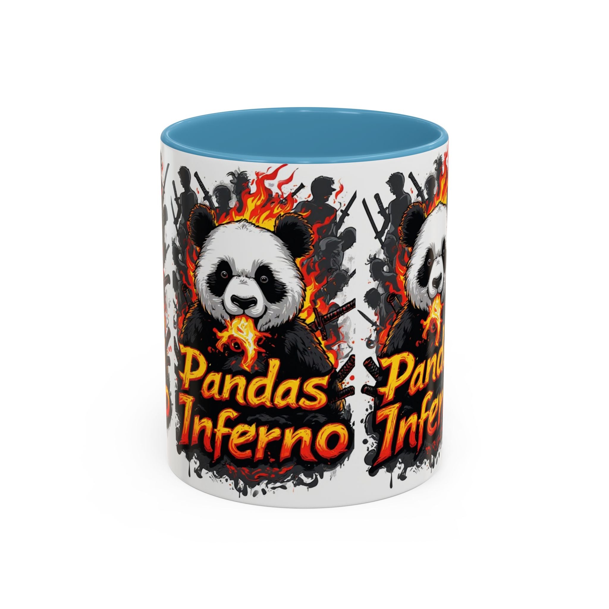 Pandas Inferno, Coffee Mug | Flaming Panda Illustration Accent Mug