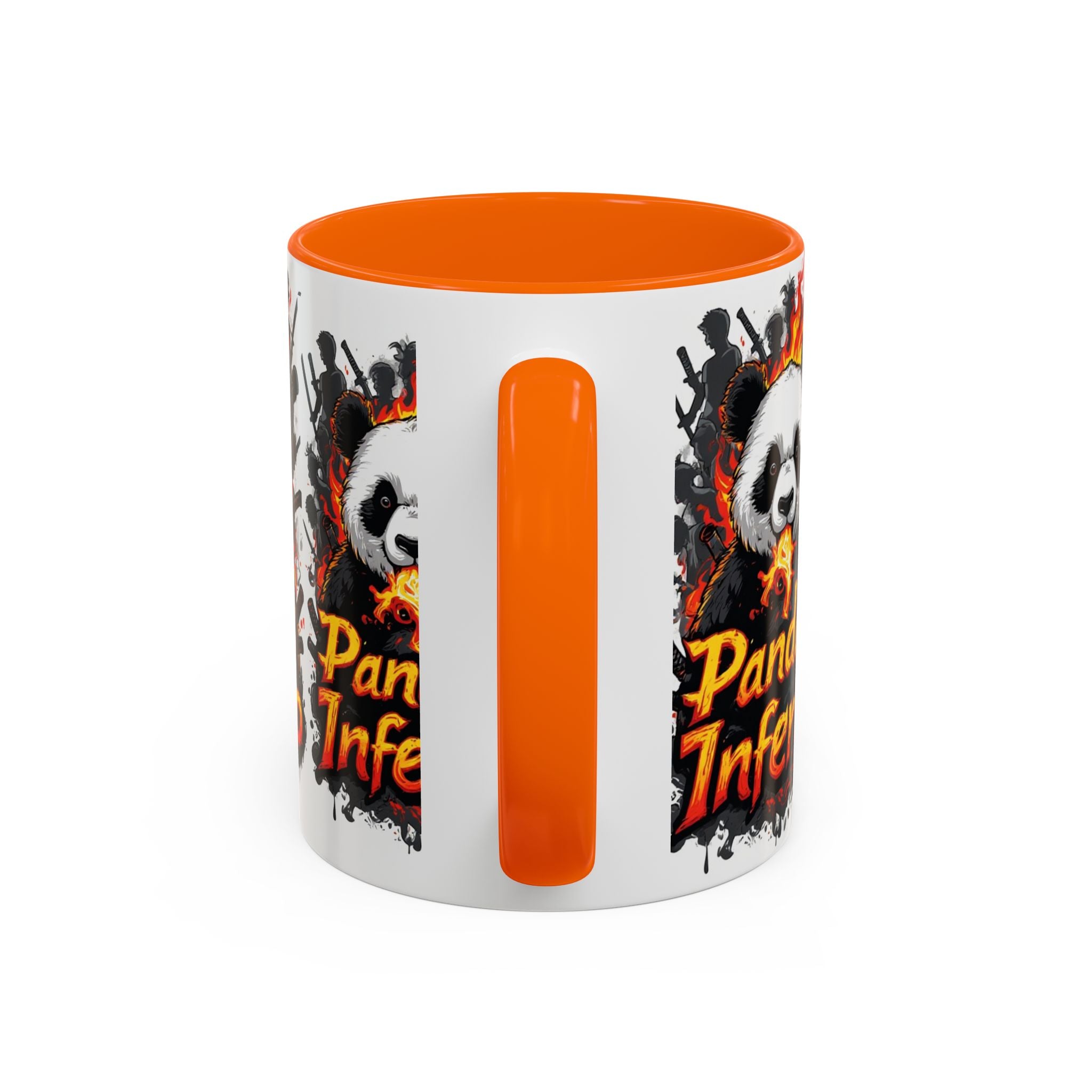 Pandas Inferno, Coffee Mug | Flaming Panda Illustration Accent Mug