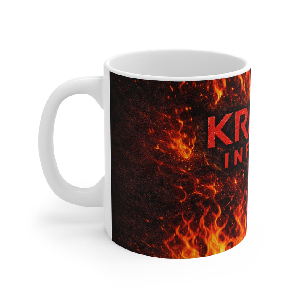 Kratos Inferno Mug | Fire Flames Ceramic Coffee Cup