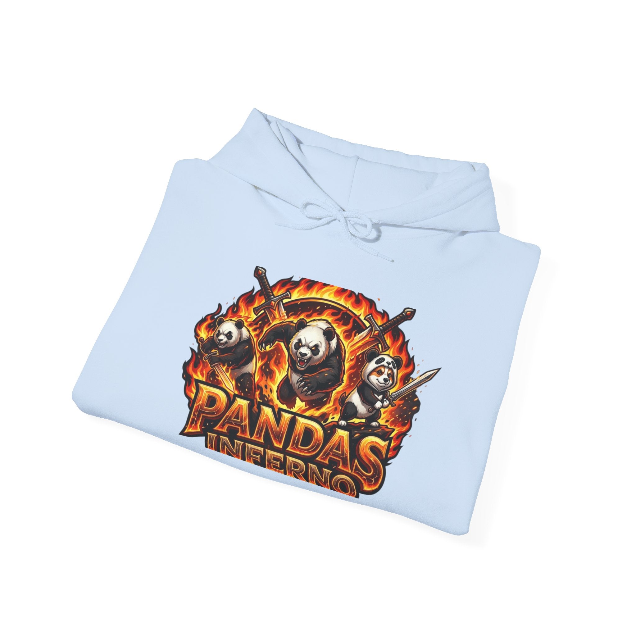 Pandas Inferno Hoodie — Fiery Panda Graphic Sweatshirt