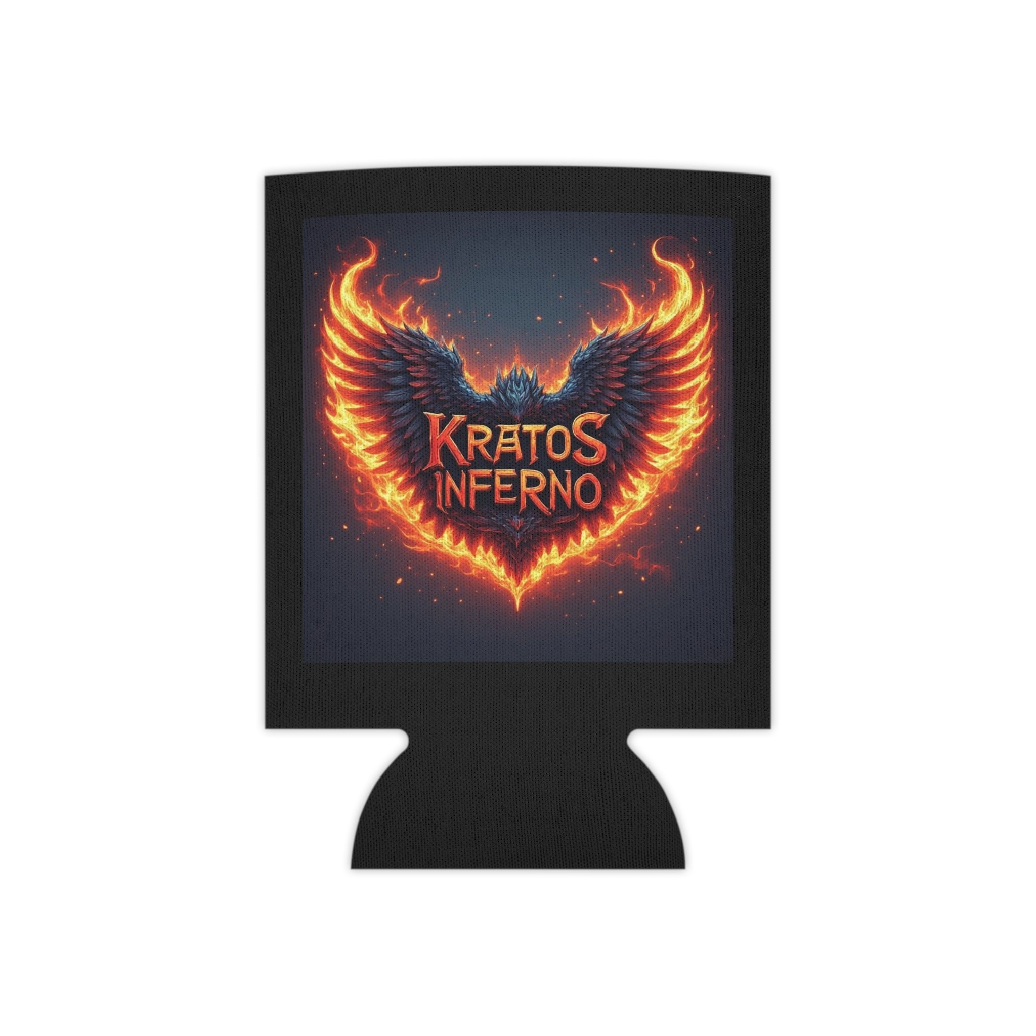 Kratos Inferno Flaming Wings Can Cooler | Neon Fire Logo